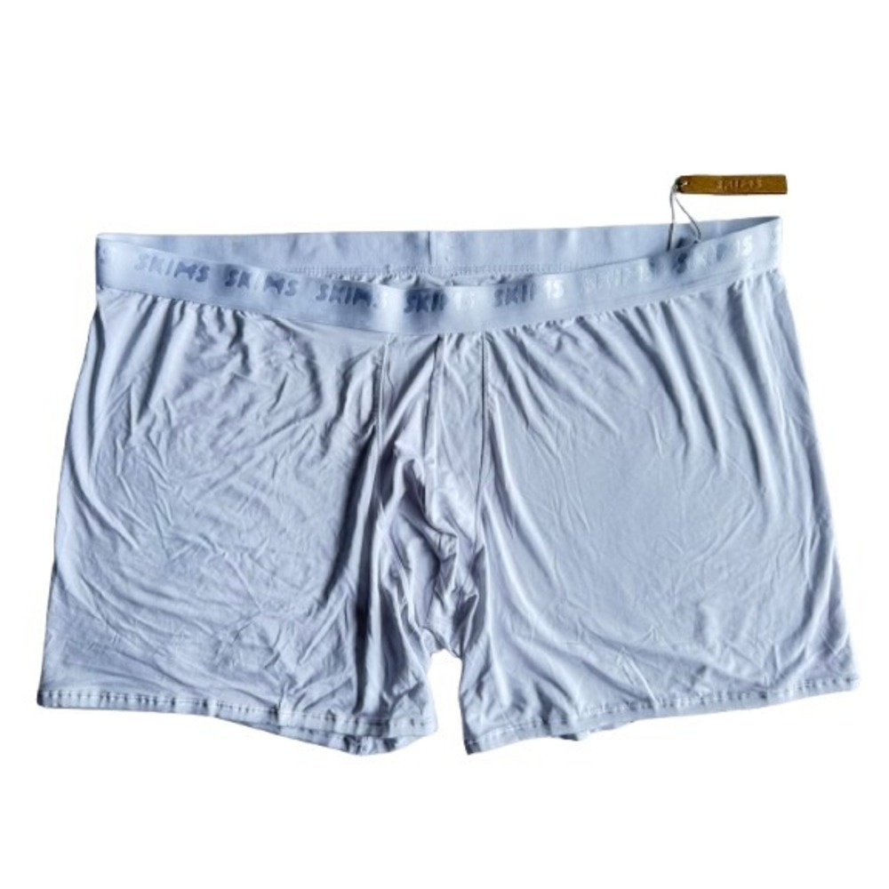 Skims Soft Boxer‎ Briefs Mens Size 5X Chalk White Luxury Loungewear Cozy NWT